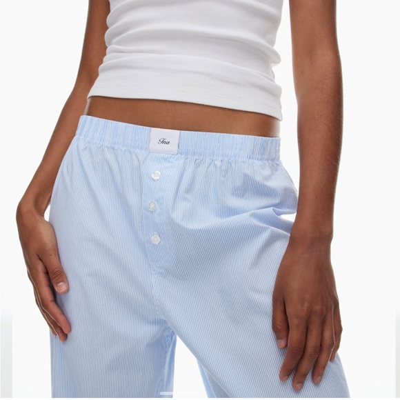 Aritzia Dupont Pant Blue & White Stripes (SOLD OUT) - Picture 2 of 5